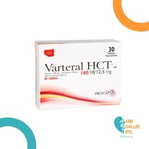AMLODIPINO + HIDROCLOROTIAZIDA + VALSARTAN 10MG+12.5MG+160MG TABLETAS VARTERAL HCT PROCAPS