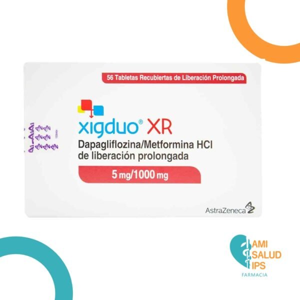 DAPAGLIFLOZINA+METFORMINA 5MG+1000MG TAB LIB PRO (XIGDUO XR) - ASTRAZENECA.