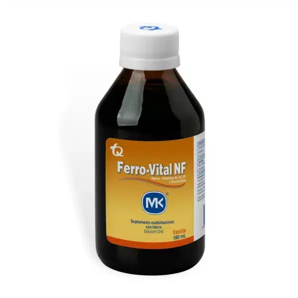 HIERRO ELEMENTAL+VITAMINAS DEL COMPLEJO B + NICOTINAMIDA JARABE FRASCO X 180 ML FERROVITAL NF VAINILLA TECNOQUIMICAS