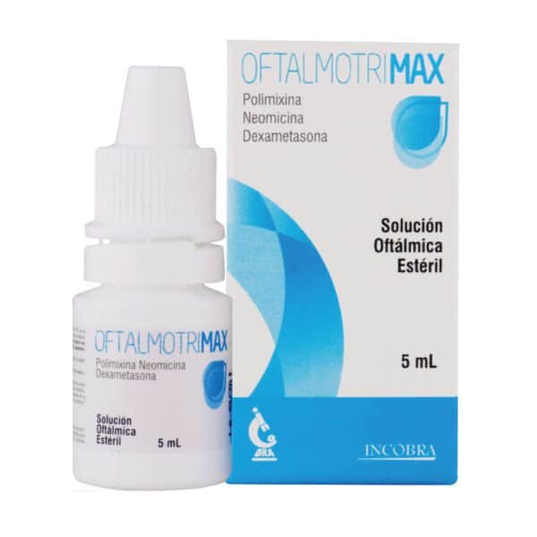 DEXAMETASONA + NEOMICINA + POLIMIXINA B  1MG+3.500UI+6.000UI SOLUCION OFTALMICA FCO*5ML OFTALMOTRIMAX INCOBRA