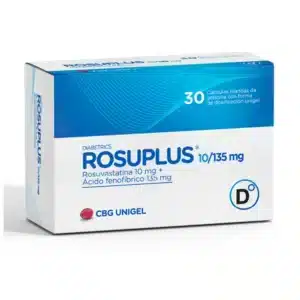 ACIDO FENOFIBRICO 135MG + ROSUVASTATINA 10MG CAPSULA BLANDA UNIGEL ROSUPLUS