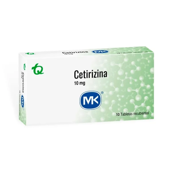 CETIRIZINA 10MG TABLETA RECUBIERTA MK