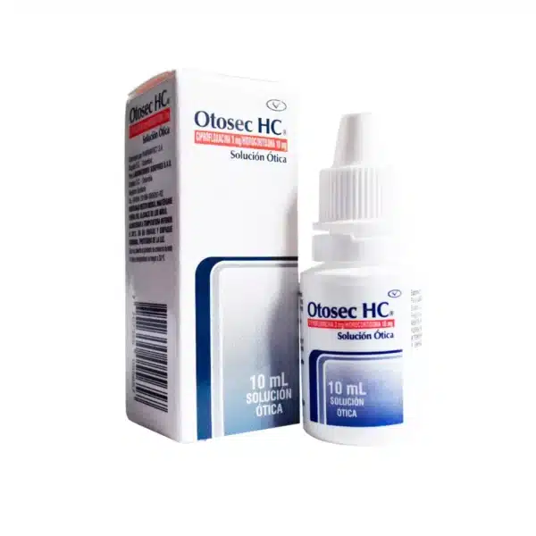 CIPROFLOXACINA + HIDROCORTISONA 3MG+10MG SOLUCION OTICA FRASCO X 10 ML OTOSEC HC PROCAPS