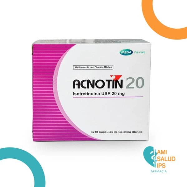 ISOTRETINOINA 20MG CAPSULA DE GELATINA BLANDA ACNOTIN 20