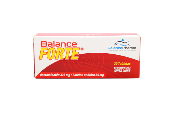 ACETAMINOFEN 325MG / CAFEINA ANHIDRA 65MG TABLETA BALANCE FORTE
