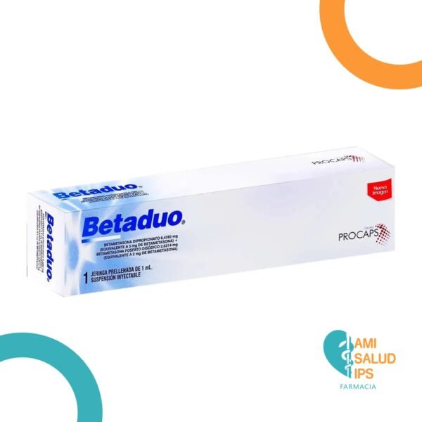 BETAMETASONA FOSFATO + BETAMETASONA DIPIRONATO 2MG+5MG X 1 ML AMPOLLA BETADUO PROCAPS