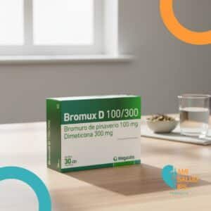 BROMUX D BROMURO DE PINAVERIO 100MG, DIMETICONA 300MG C*30 CAPSULAS MEGALABS