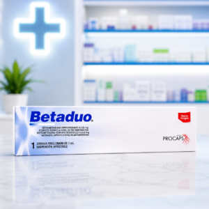 BETADUO 1ML BETAMETASONA DIPROPIONATO 5MG, BETAMETASONA FOSFATO 2MG SUSPENSION INYECTABLE C*1 JERINGA PRELLENADA PROCAPS