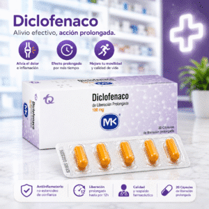 DICLOFENACO 100MG C*20 CAPSULAS DE LIBERACION PROLONGADA - MK