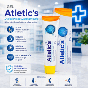 ATLETIC´S GEL DICLOFENACO DIETILAMONIO 1% GEL TOPICO TUBO*30G - ECAR