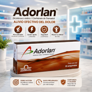 ADORLAN DICLOFENACO 25MG, TRAMADOL CLORHIDRATO 25MG C*20 COMPRIMIDOS - GRUNENTHAL