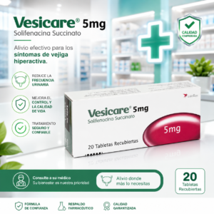 VESICARE SOLIFENACINA SUCCINATO 5MG C*20 TABLETAS RECUBIERTAS - ASTELLAS