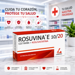 ROSUVINA E EZETIMIBA 10MG / ROSUVASTATINA 20MG C*30 TABLETAS LEGRAND