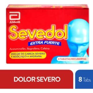 ACETAMINOFEN, IBUPROFENO, CAFEINA 400MG+250MG+65MG TABLETA SEVEDOL EXTRA FUERTE