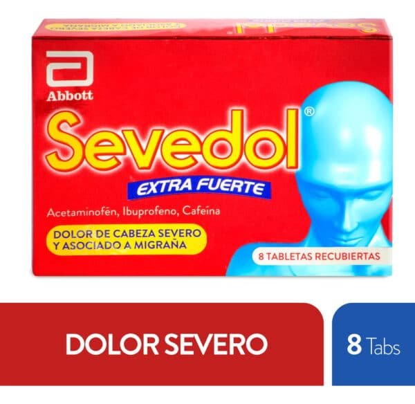 ACETAMINOFEN, IBUPROFENO, CAFEINA 400MG+250MG+65MG TABLETA SEVEDOL EXTRA FUERTE