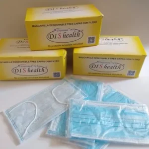 TAPABOCAS CON CAUCHO INDIVIDUAL AZUL
