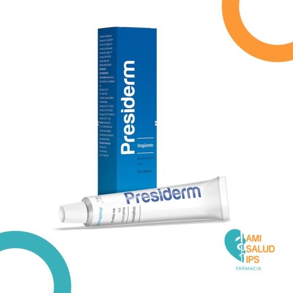 MUPIROCINA 2G/100G UNGÜENTO TÓPICO TUBO X 15G PRESIDERM 2% MEDIHEALTH