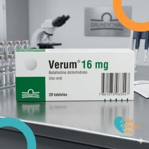 VERUM 16 BETAHISTINA DICLORHIDRATO 16MG C*20 TABLETAS - GRUNENTHAL