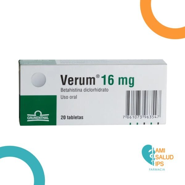 BETAHISTINA 16MG TABLETA VERUM