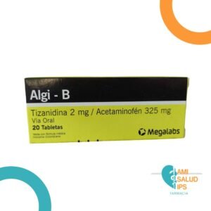 ACETAMINOFEN 325MG + TIZANIDINA 2MG TABLETA ALGI-B