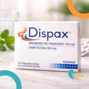 DISPAX BROMURO DE PINAVERIO 100MG, DIMETICONA 300MG C*32 CAPSULAS NOVAMED