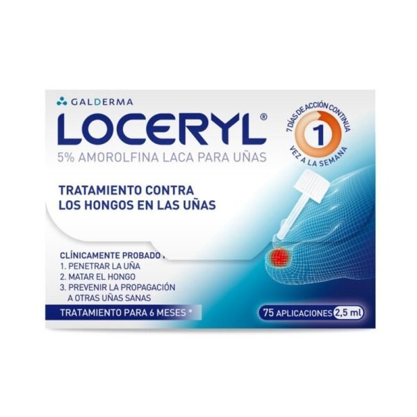 AMOROLFINA CLORHIDRATO 5 G/100 ML (5%) LACA PARA UÑAS FRASCO * 2.5ML + KIT LOCERYL