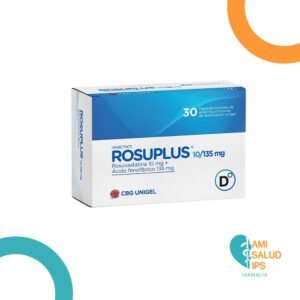 ACIDO FENOFIBRICO 135MG + ROSUVASTATINA 10MG CAPSULA BLANDA UNIGEL ROSUPLUS