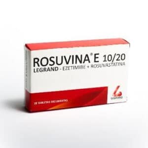EZETIMIBE + ROSUVASTATINA 10MG/20MG ROSUVINA E TABLETA RECUBIERTA