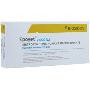 ERITROPOYETINA HUMANA RECOMBINANTE 2000 UI POLVO LIOFILIZADO A SOL INYECTABLE EPOYET