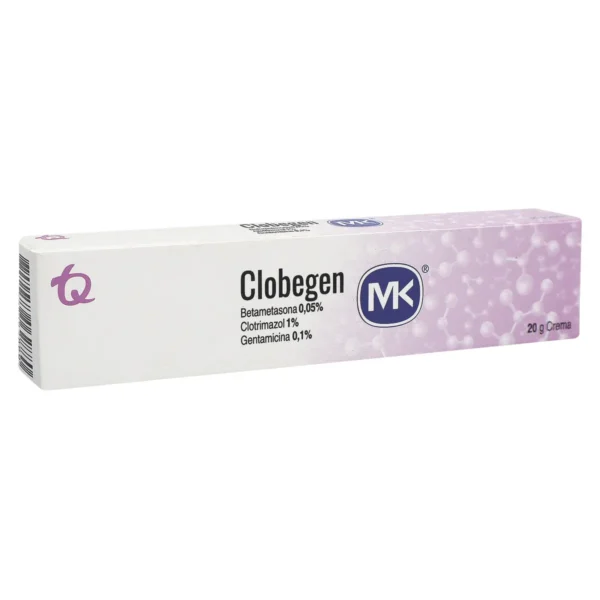 CLOBEGAN CREMA TOPICA BETAMETASONA 0.05%, CLOTRIMAZOL 1%, GENTAMICINA 1%, TUBO X 20G