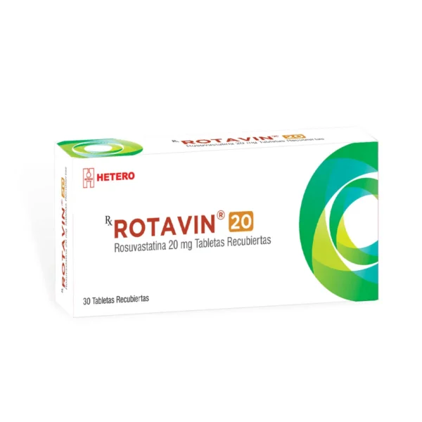 ROSUVASTATINA 20MG TABLETA RECUBIERTA ROTAVIN 20