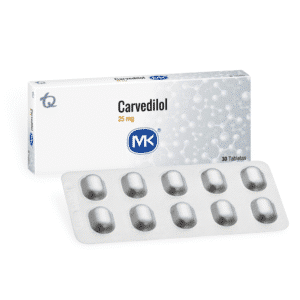 CARVEDILOL 25MG CAJA X 30 TABLETAS MK