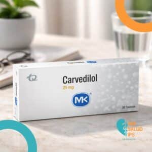 CARVEDILOL 25MG CAJA X 30 TABLETAS MK