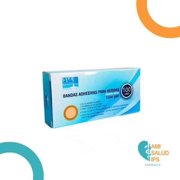 CURAS REDONDAS PARA HERIDAS LIFE CARE * 100 UNIDADES