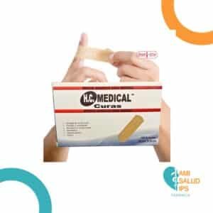 CURAS ADHESIVAS COLOR PIEL HC MEDICAL * 100 UNIDADES