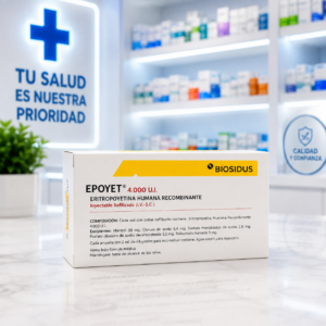 EPOYET ERITROPOYETINA HUMANA RECOMBINANTE 4.000UI POLVO LIOFILIZADO A SOLUCION INYECTABLE  * 5 VIALES DE 2ML BIOSIDUS