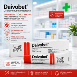 DAIVOBET UNGÜENTO BETAMETASONA 0.5MG / CALCIPOTRIOL 0.05MG UNGÜENTO TOPICO TUBO*30G LEO PHARMA