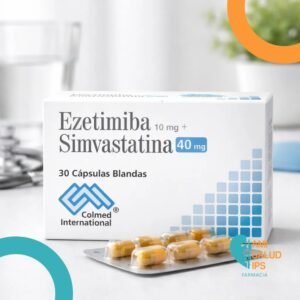 EZETIMIBA 10MG, SIMVASTATINA 40MG C*30 CAPSULAS BLANDAS COLMED