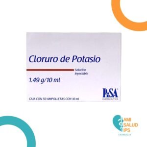 CLORURO DE POTASIO SOL INYE 1.49G/10ML PISA * 5