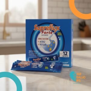 SUPREFLUX FORTE ALGINATO DE SODIO 5G / BICARBONATO DE SODIO 2,13G / CARBONATO DE CALCIO 3,25G SUSPENSION ORAL SACHET*10ML NOVAMED