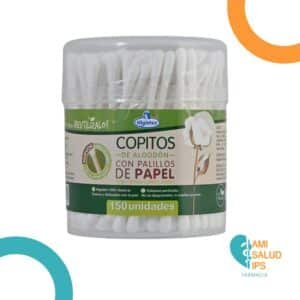 COPITOS DE ALGODON ECOLOGICOS TARRO X 150 HIGIETEX