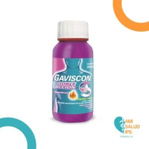 ALAGINATO DE SODIO 500MG + BICARBONATO DE SODIO 213MG + CARBONATO DE CALCIO 325MG GAVISCON DOBLE ACCION SUSPENSION ORAL FRASCO X 300ML HEALTH RB