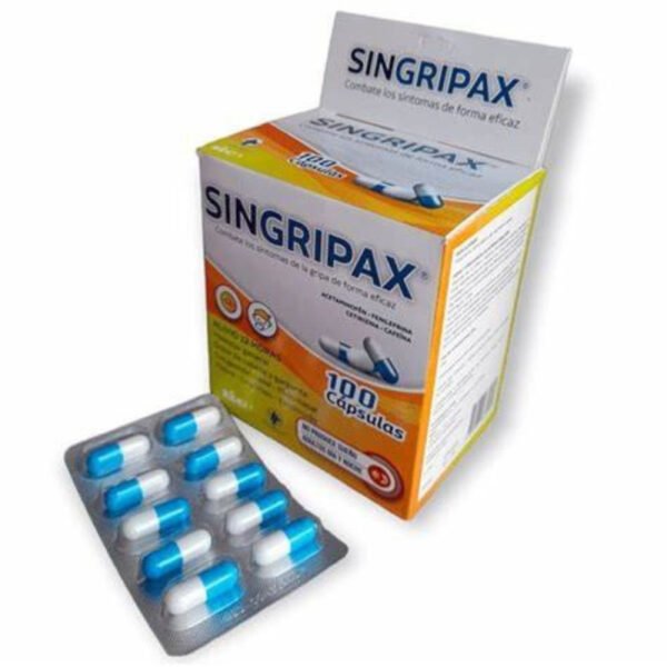 SINGRIPAX CAPSULA ACETAMINOFEN 500MG + CAFEINA 30MG + FENILEFRINA 10MG + CETIRIZINA 5MG