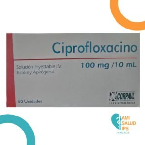 CIPROFLOXACINO 100MG/10ML SOL INY 5 VIALES * 10ML - CORPAUL