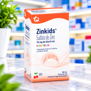 ZINKIDS CEREZA PEDIATRICO SULFATO DE ZINC 0.2% SOLUCION ORAL FRASCO*120ML - TQ