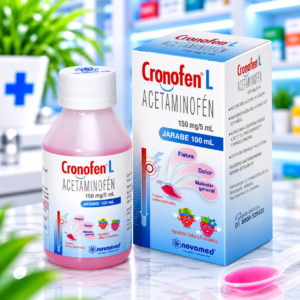 ACETAMINOFEN 150MG/5ML JARABE FRASCO*100ML CRONOFREN FRAMBUESA NOVAMED