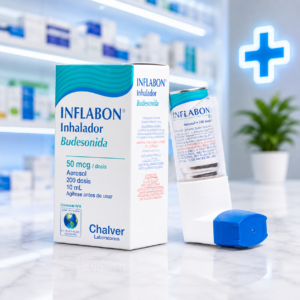 INFLABON BUDESONIDA 50MCG INHALADOR BUCAL FRASCO*200 DOSIS DE 10ML CHALVER