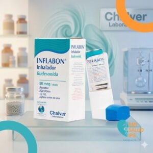 INFLABON BUDESONIDA 50MCG INHALADOR BUCAL FRASCO*200 DOSIS DE 10ML CHALVER