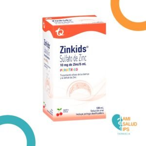 ZINKIDS PEDIATRICO SULFATO DE ZINC 10MG/5ML SABOR A CEREZA FRASCO X 120ML