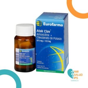 AMOXICILINA + ACIDO CLAVULINICO 875MG+125MG FRASCO*14 TABLETAS ATAK CLAV
